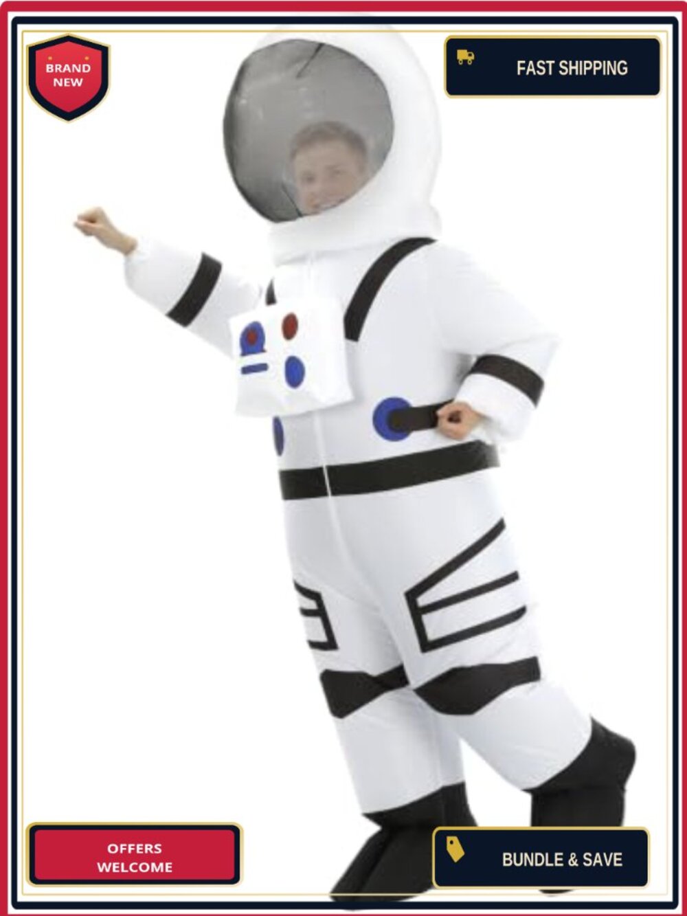 Inflatable Astronaut Costume Adult Halloween Blow Up Suit Cosplay